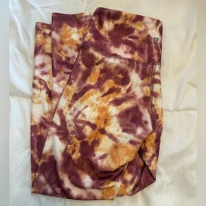 Wildfox Tie-Dye Leggings - Purple and Orange Size Small